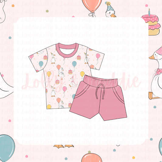 Flappy Birthday (Pink) - Kid (Short Sleeve Play Set) (PRE-ORDER)