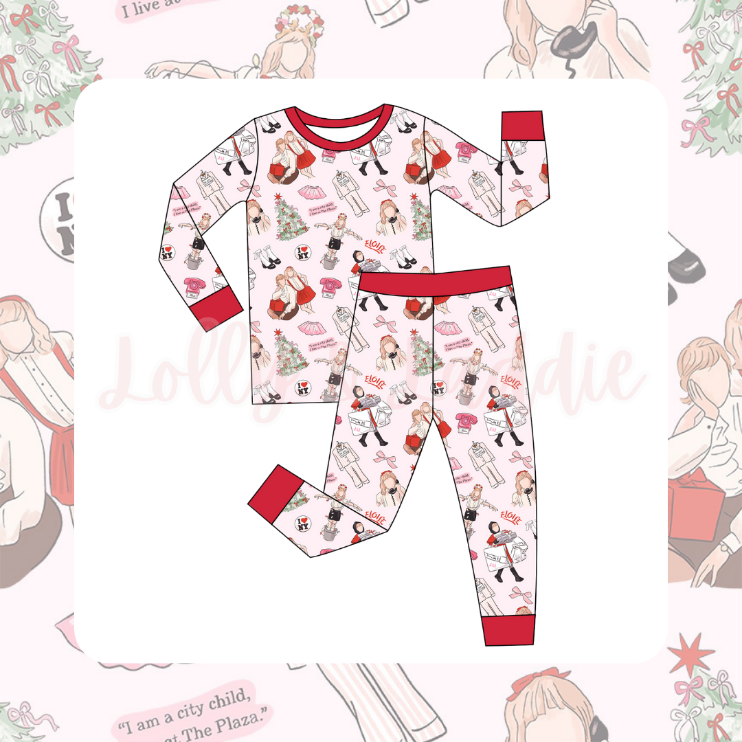 Christmas At The Plaza - Kid (Pant Set) (READY-TO-SHIP)