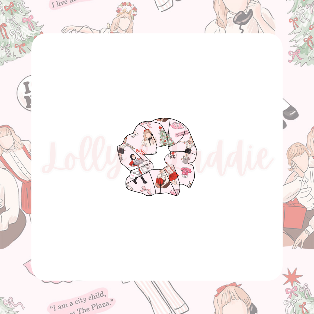 Christmas At The Plaza - Adult Scrunchie (READY-TO-SHIP)