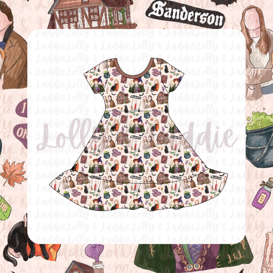 Oh Sistahhhs! - Short Sleeve Twirl Dress (PRE-ORDER)