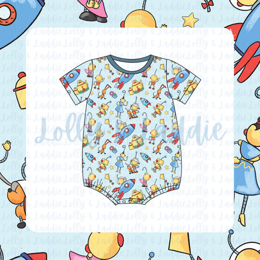 Beep, Boop, & Beyond - T-Shirt Romper (PRE-ORDER)