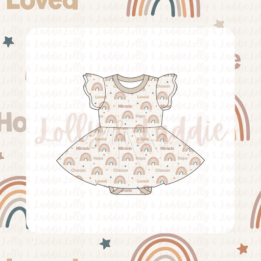 After The Storm - Short Sleeve Twirl Dress with Bodysuit (READY-TO-SHIP)