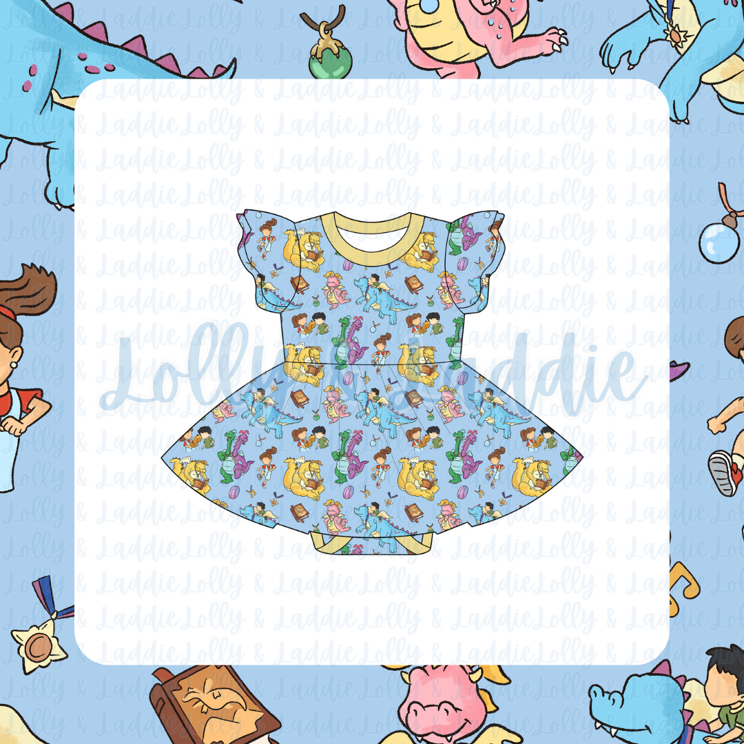 A Wish Away - Short Sleeve Twirl Dress with Bodysuit (PRE-ORDER)