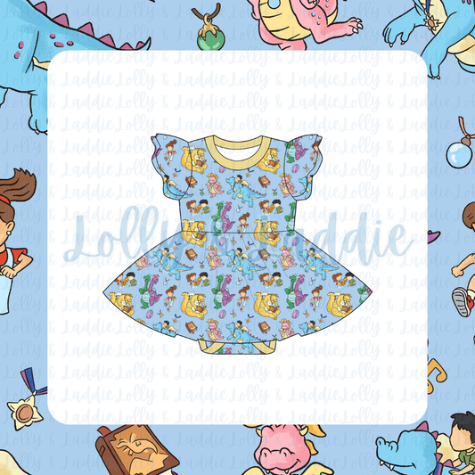 A Wish Away - Short Sleeve Twirl Dress with Bodysuit (PRE-ORDER)