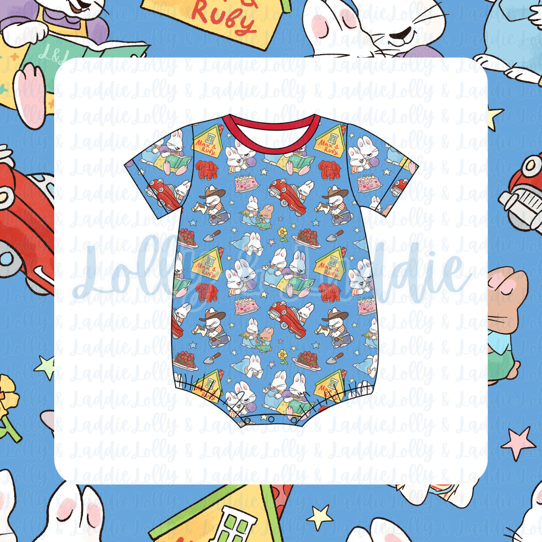 Bunny Business - T-Shirt Romper (PRE-ORDER)