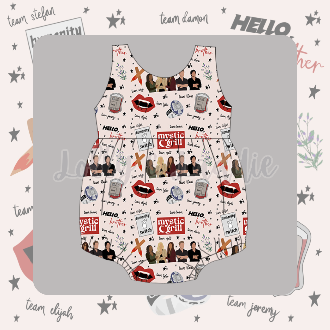 Welcome To Mystic Falls - Tank Bubble Romper (OLD MANUFACTURER/FINAL SALE)