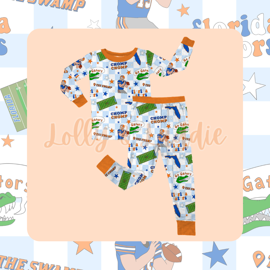 Go Gators (Blue) - 4T Kid Pant Set (OLD MANUFACTURER/FINAL SALE)