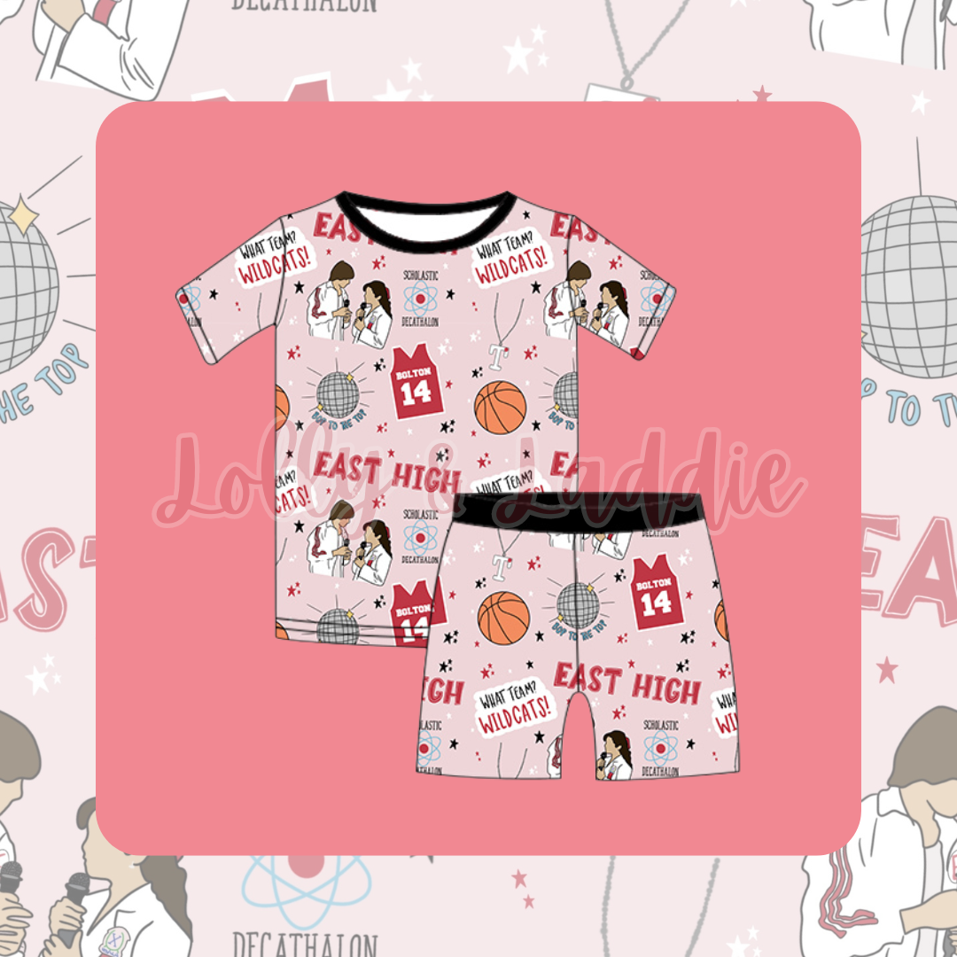 East High (Pink) - 4T Kid Short Set (OLD MANUFACTURER/FINAL SALE)