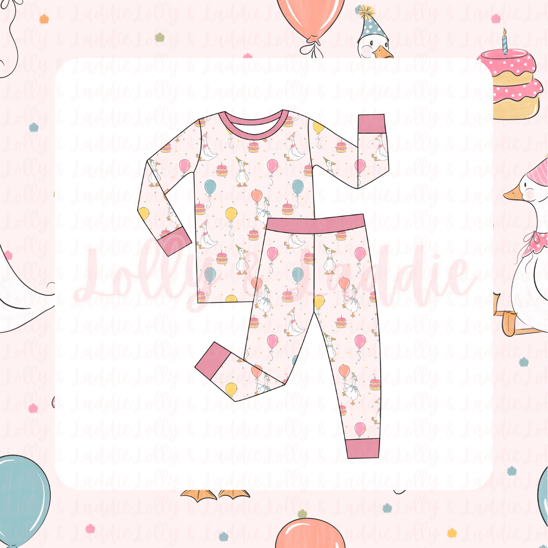 Flappy Birthday (Pink) - Kid (Pant Set) (PRE-ORDER)