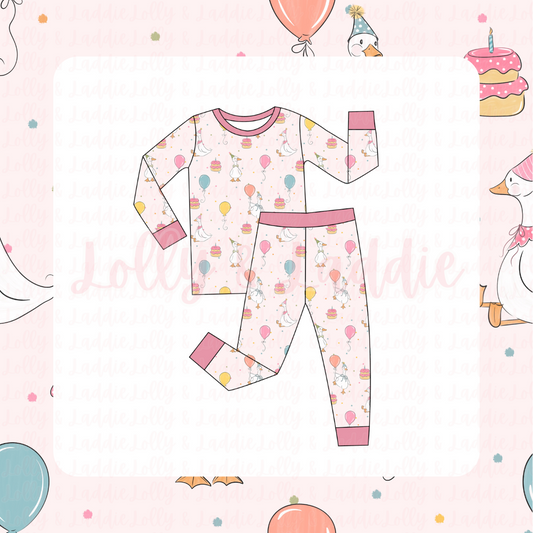 Flappy Birthday (Pink) - Kid (Pant Set) (PRE-ORDER)