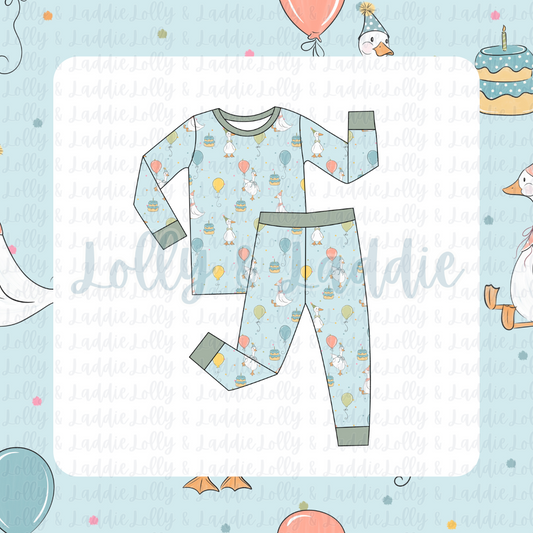 Flappy Birthday (Blue) - Kid (Pant Set) (PRE-ORDER)