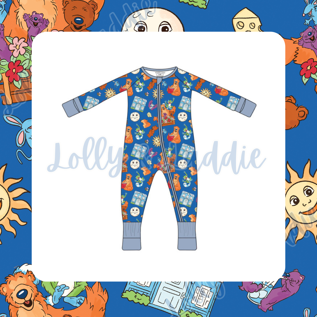 Blue House Hugs - Sleeper (READY-TO-SHIP)