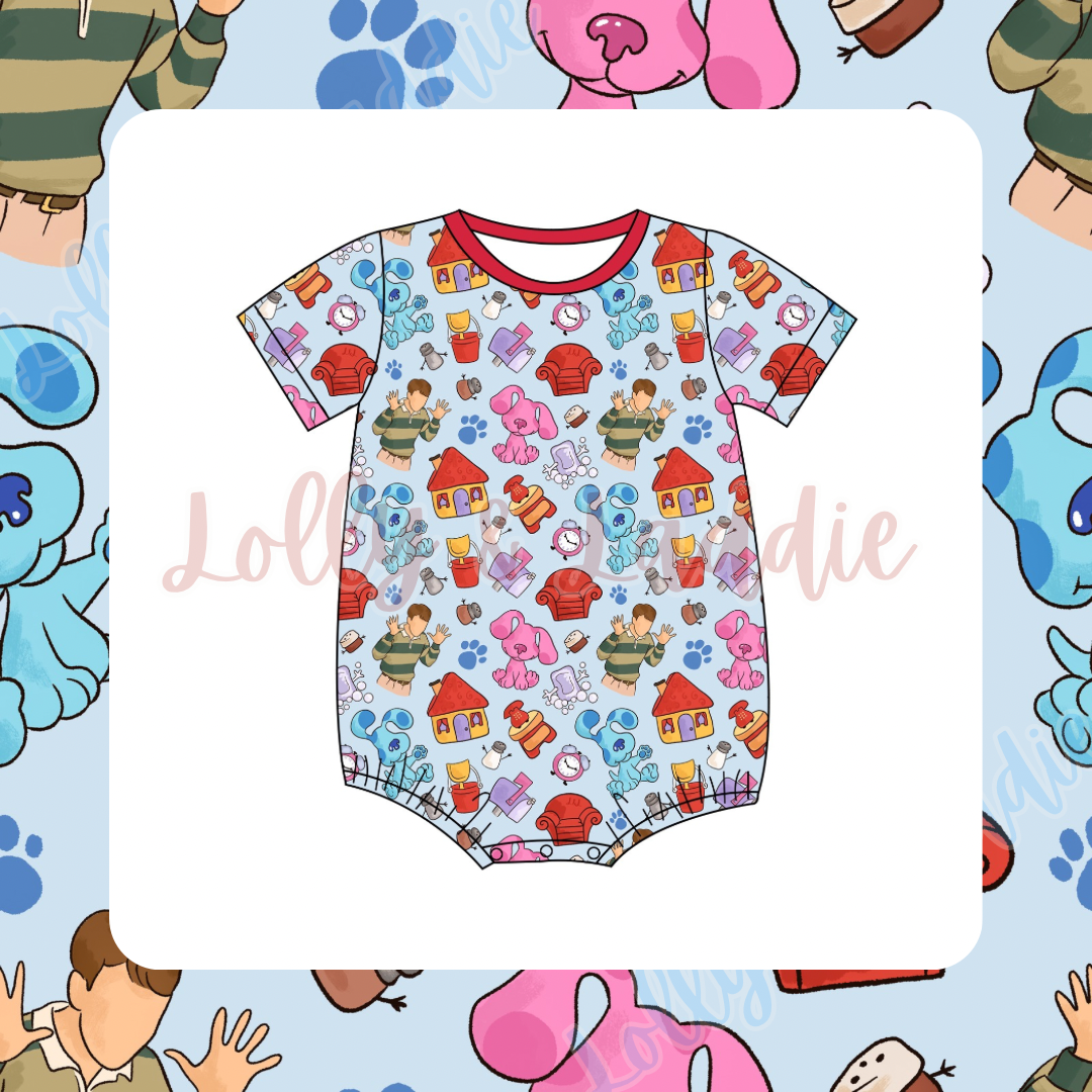 Pawprint Trail - T-Shirt Romper (READY-TO-SHIP)
