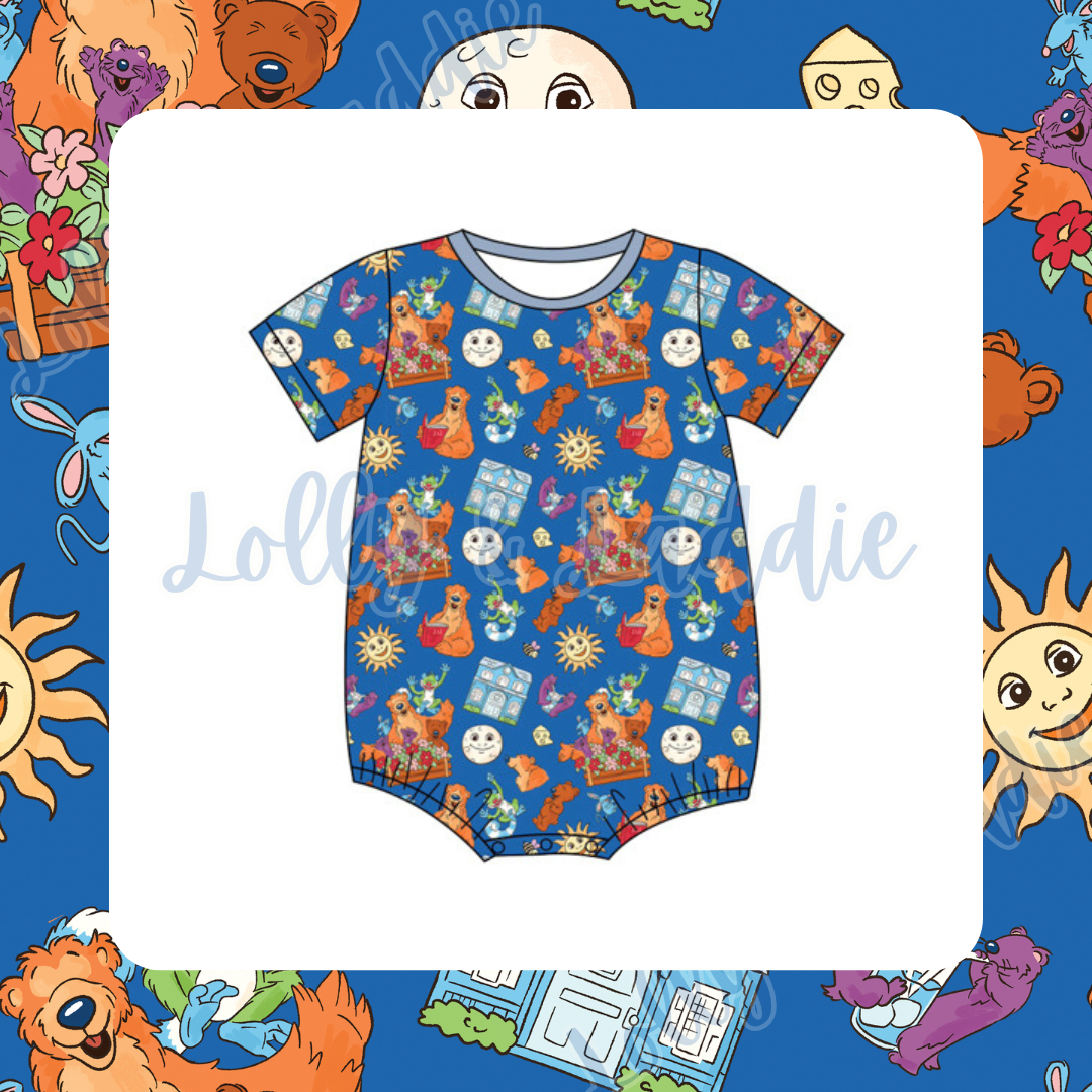 Blue House Hugs - T-Shirt Romper (READY-TO-SHIP)