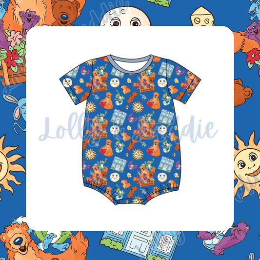Blue House Hugs - T-Shirt Romper (READY-TO-SHIP)