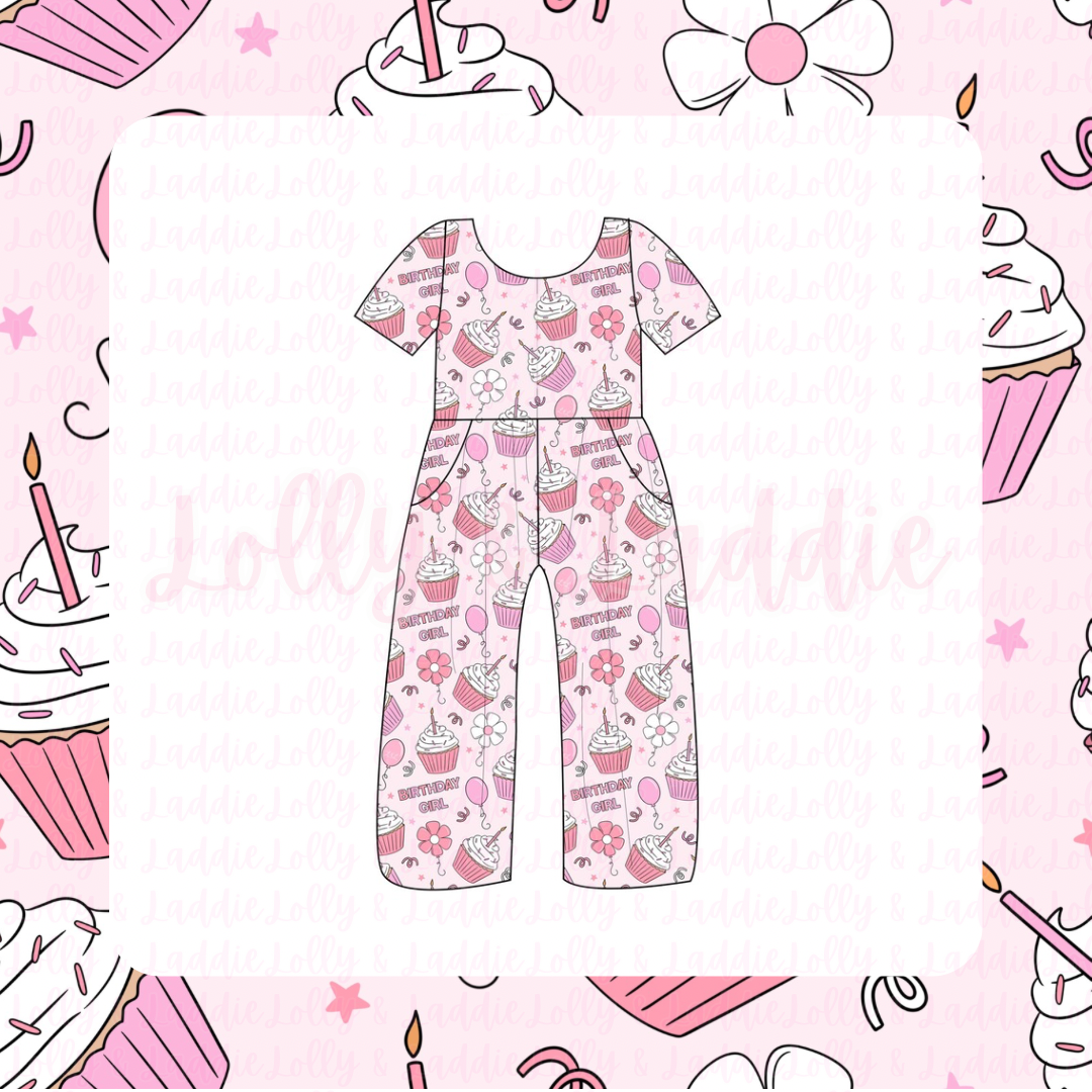 Birthday Girl - Short Sleeve Jumpsuit (READY-TO-SHIP)