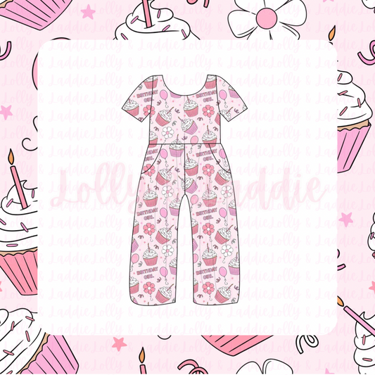 Birthday Girl - Short Sleeve Jumpsuit (READY-TO-SHIP)