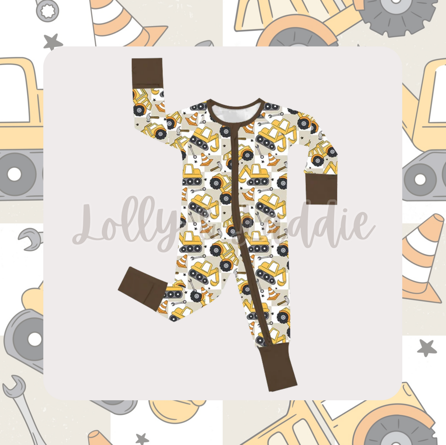 Construction Trucks - 0-3 Months Sleeper (OLD MANUFACTURER/FINAL SALE/OLD SIZING)