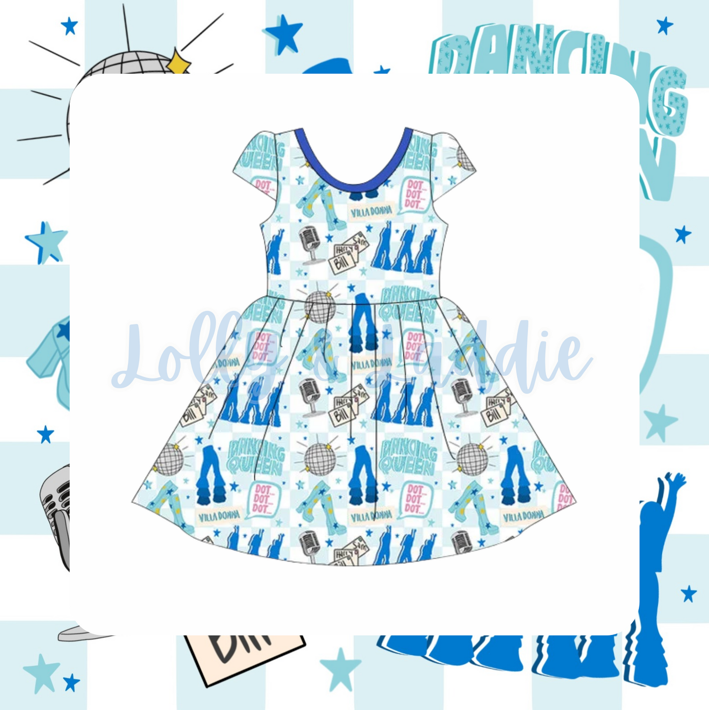 Honey, Honey - 6/12 Months Short Sleeve Twirl Dress (OLD MANUFACTURER/FINAL SALE)
