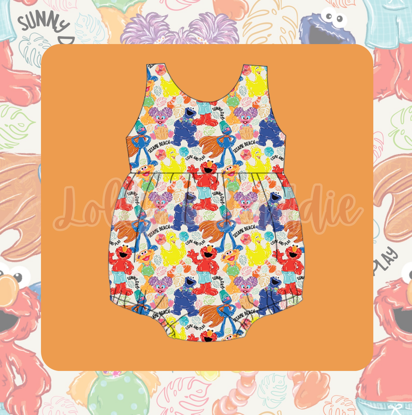 Sesame Beach - 18 Month Tank Bubble Romper (OLD MANUFACTURER/FINAL SALE)