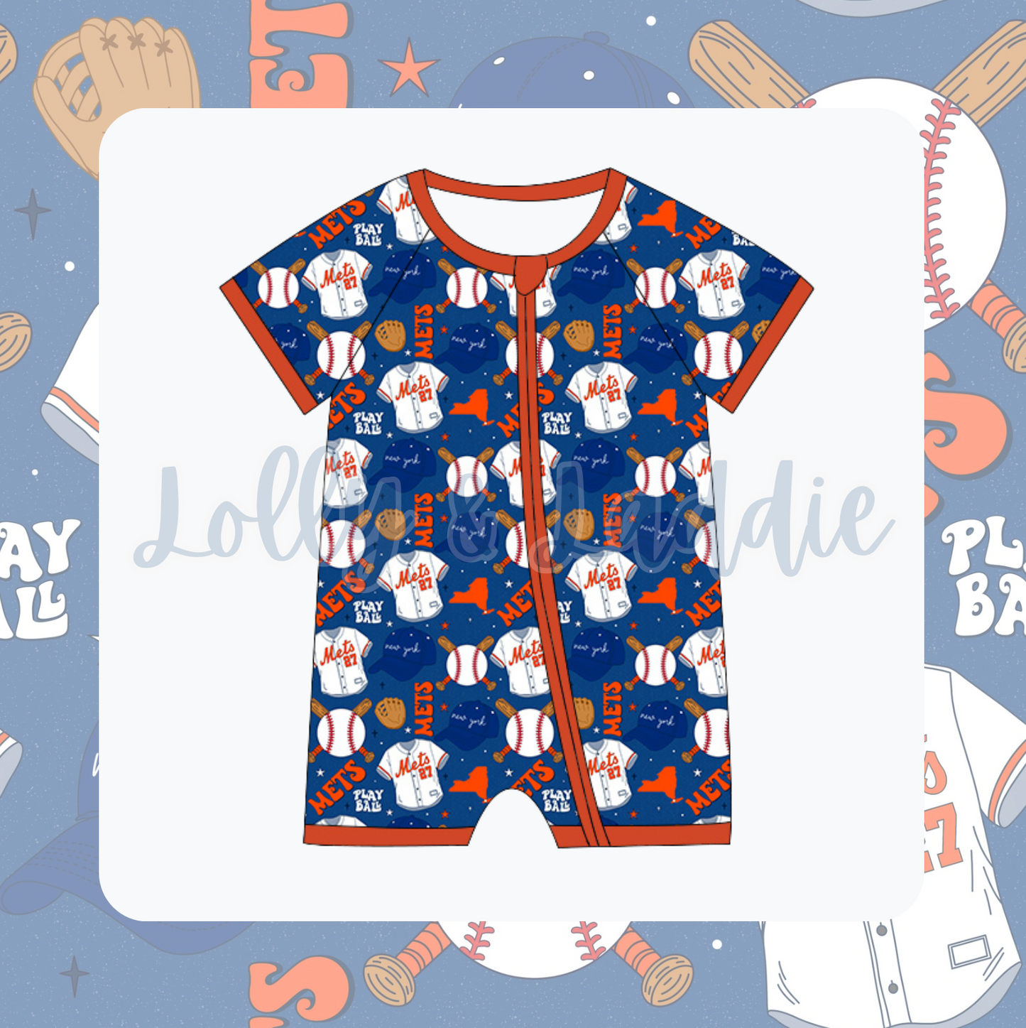 Mets Inspired - 3T Zippy Shortie (OLD MANUFACTURER/FINAL SALE)