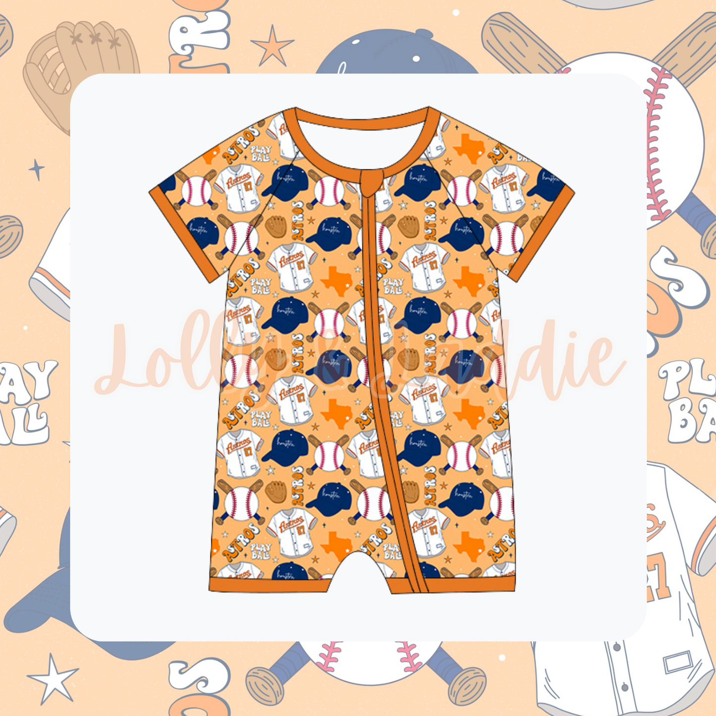 Astros Inspired - Zippy Shortie (OLD MANUFACTURER/FINAL SALE)