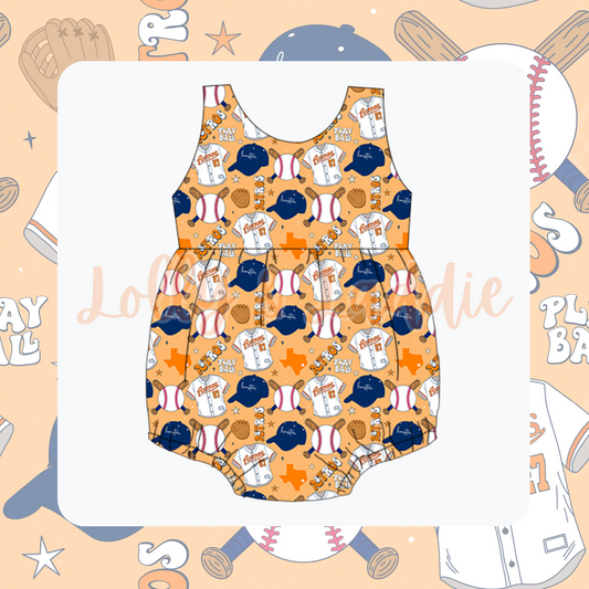 Astros Inspired - Tank Bubble Romper (OLD MANUFACTURER/FINAL SALE)