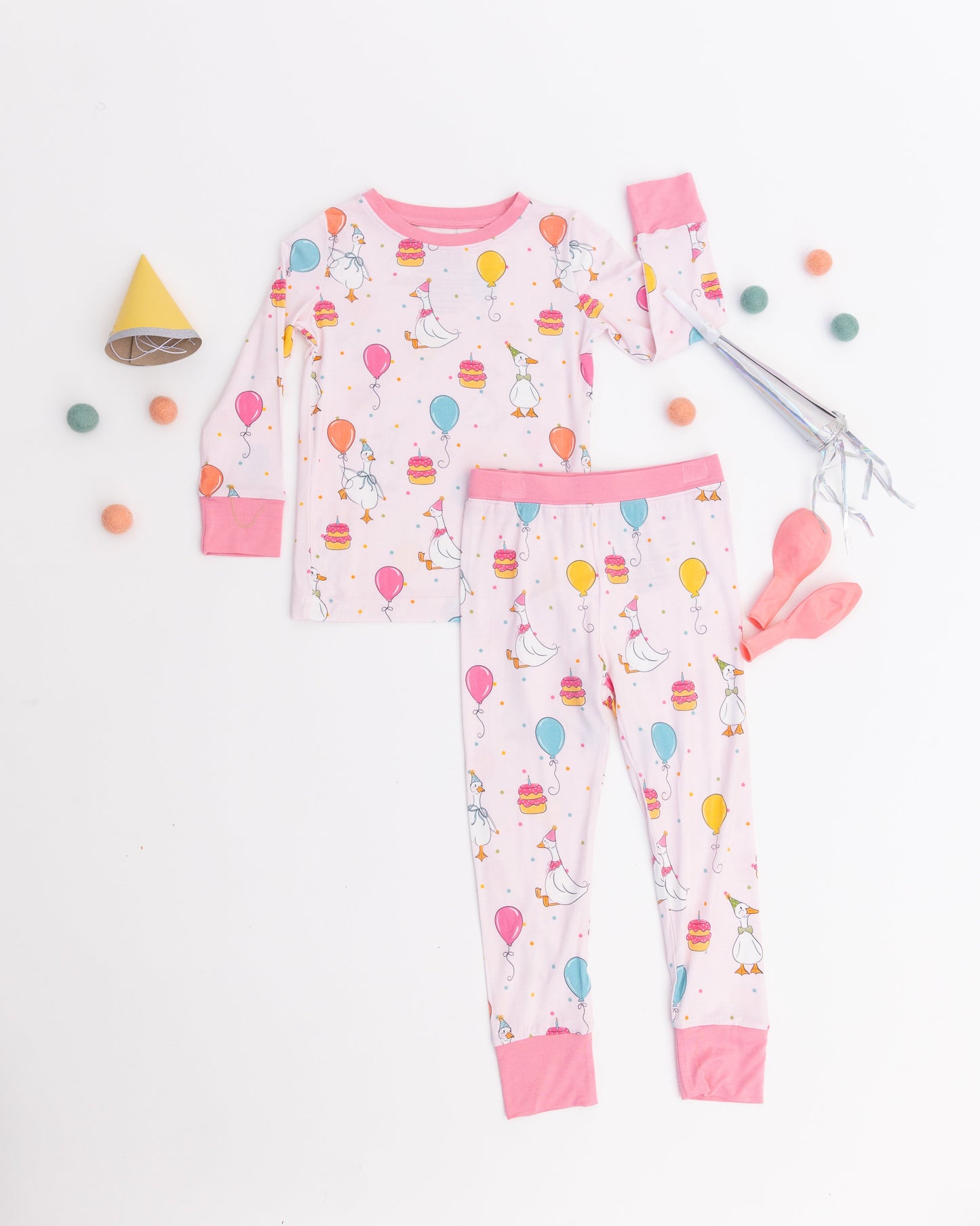 Flappy Birthday (Pink) - Kid (Pant Set) (READY-TO-SHIP)